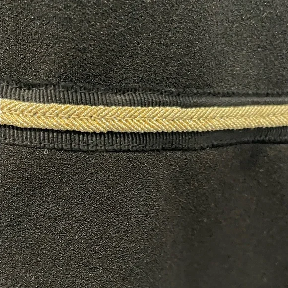 Tommy Hilfiger Women's 3/4 Bell Sleeve Elegant Black Dress With Gold Trim - Picture 8 of 16